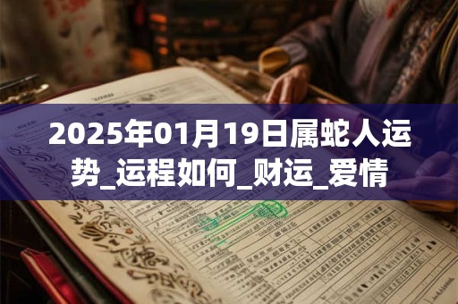 2025年01月19日属蛇人运势_运程如何_财运_爱情 2025年01月19日属蛇人运势_运程如何_财运_爱情