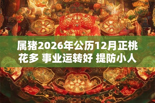 属猪2026年公历12月正桃花多 事业运转好 提防小人