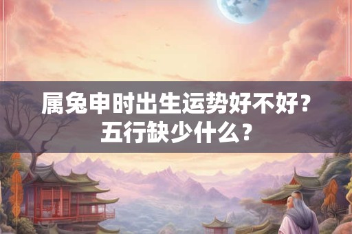 属兔申时出生运势好不好？五行缺少什么？