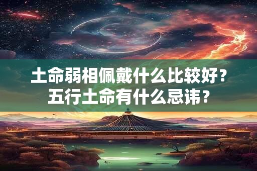 土命弱相佩戴什么比较好？五行土命有什么忌讳？
