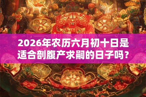 2026年农历六月初十日是适合剖腹产求嗣的日子吗? 2026年农历六月初十日是适合剖腹产求嗣的日子吗?
