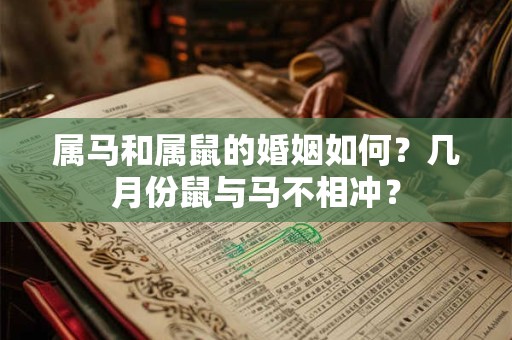属马和属鼠的婚姻如何？几月份鼠与马不相冲？