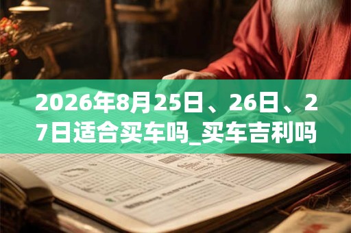 2026年8月25日、26日、27日适合买车吗_买车吉利吗 2026年8月25日、26日、27日适合买车吗_买车吉利吗