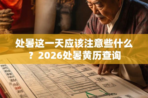 处暑这一天应该注意些什么？2026处暑黄历查询