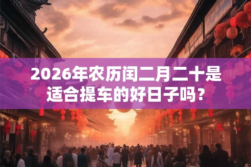 2026年农历闰二月二十是适合提车的好日子吗？