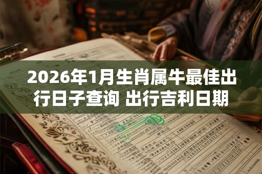 2026年1月生肖属牛最佳出行日子查询 出行吉利日期