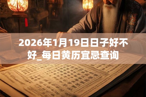 2026年1月19日日子好不好_每日黄历宜忌查询