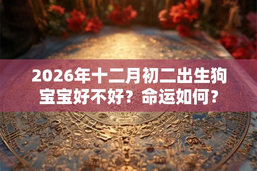 2026年十二月初二出生狗宝宝好不好？命运如何？