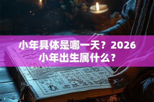 小年具体是哪一天？2026小年出生属什么？