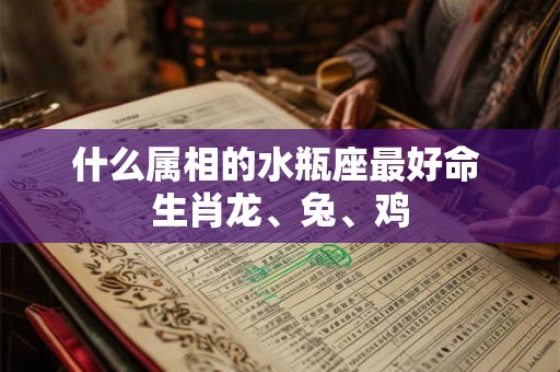 什么属相的水瓶座最好命 生肖龙、兔、鸡