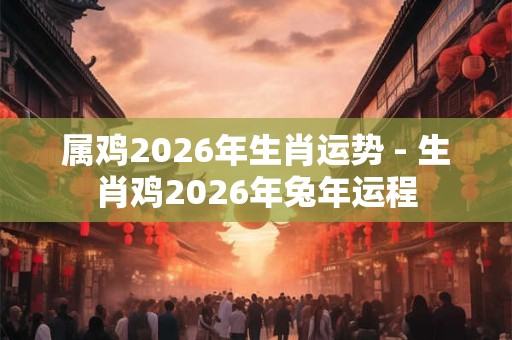 属鸡2026年生肖运势 - 生肖鸡2026年兔年运程 属鸡2026年生肖运势 - 生肖鸡2026年兔年运程