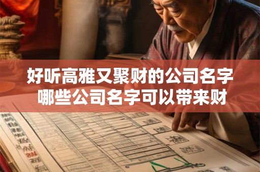 好听高雅又聚财的公司名字 哪些公司名字可以带来财富
