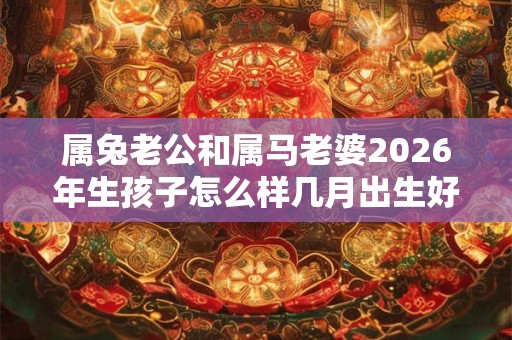 属兔老公和属马老婆2026年生孩子怎么样几月出生好