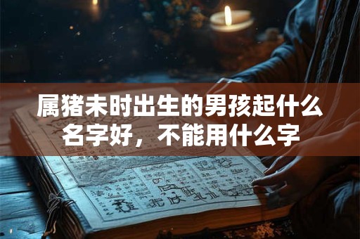 属猪未时出生的男孩起什么名字好，不能用什么字