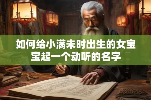 如何给小满未时出生的女宝宝起一个动听的名字