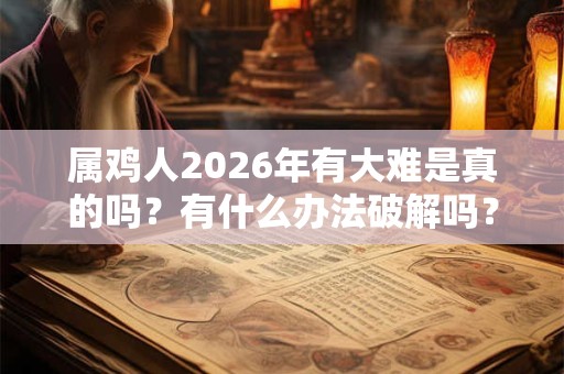 属鸡人2026年有大难是真的吗?有什么办法破解吗? 属鸡人2026年有大难是真的吗?有什么办法破解吗?