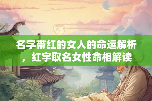 名字带红的女人的命运解析，红字取名女性命相解读