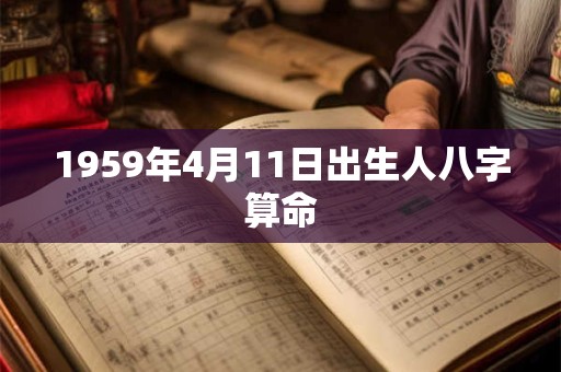 1959年4月11日出生人八字算命