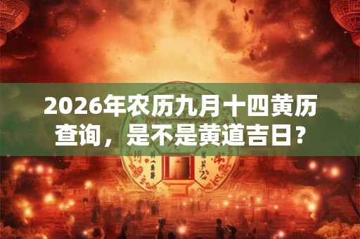 2026年农历九月十四黄历查询,是不是黄道吉日? 2026年农历九月十四黄历查询,是不是黄道吉日?