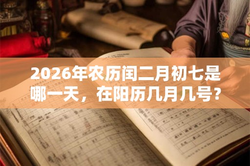 2026年农历闰二月初七是哪一天，在阳历几月几号？