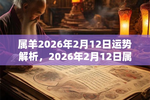 属羊2026年2月12日运势解析,2026年2月12日属羊运势分析 属羊2026年2月12日运势解析,2026年2月12日属羊运势分析