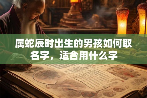 属蛇辰时出生的男孩如何取名字，适合用什么字