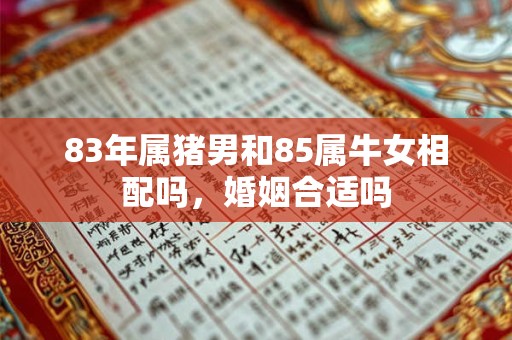 83年属猪男和85属牛女相配吗，婚姻合适吗