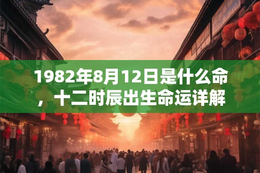 1982年8月12日是什么命，十二时辰出生命运详解