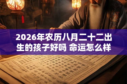 2026年农历八月二十二出生的孩子好吗 命运怎么样