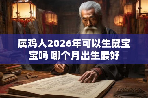 属鸡人2026年可以生鼠宝宝吗 哪个月出生最好