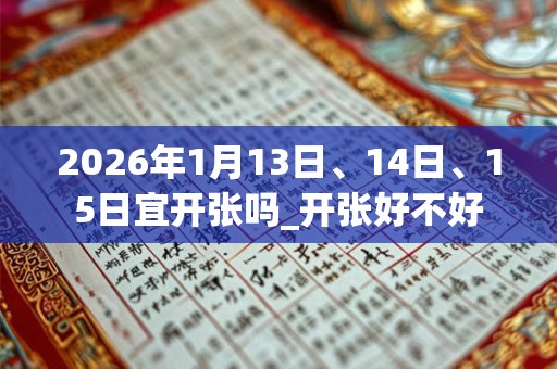 2026年1月13日、14日、15日宜开张吗_开张好不好