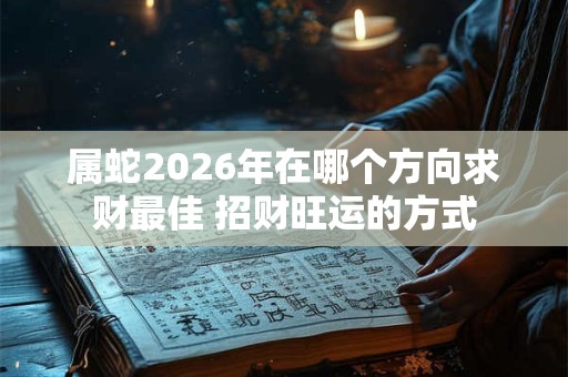 属蛇2026年在哪个方向求财最佳 招财旺运的方式