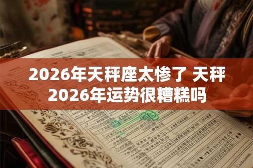 2026年天秤座太惨了 天秤2026年运势很糟糕吗
