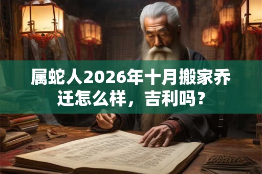 属蛇人2026年十月搬家乔迁怎么样，吉利吗？