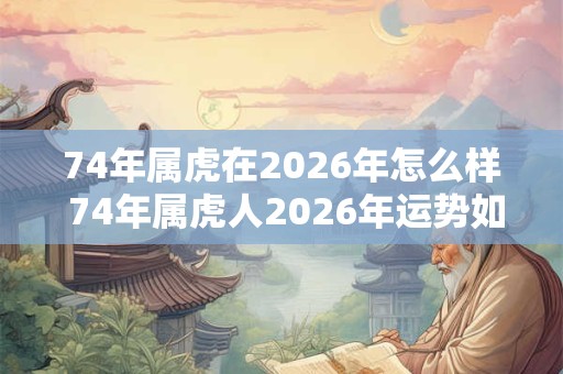 74年属虎在2026年怎么样 74年属虎人2026年运势如何