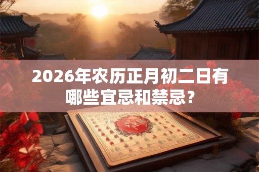 2026年农历正月初二日有哪些宜忌和禁忌？