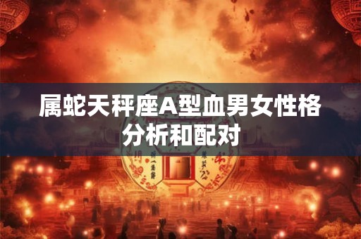 属蛇天秤座A型血男女性格分析和配对