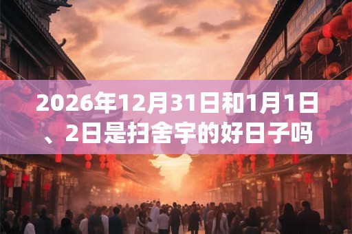 2026年12月31日和1月1日、2日是扫舍宇的好日子吗_扫舍宇可以吗