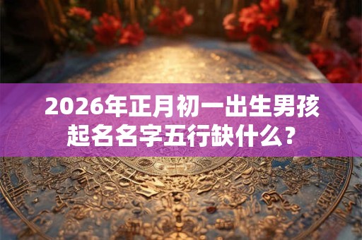 2026年正月初一出生男孩起名名字五行缺什么？