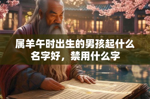 属羊午时出生的男孩起什么名字好，禁用什么字
