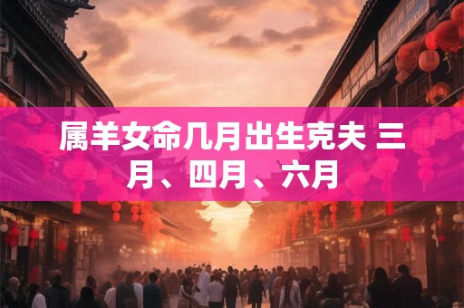 属羊女命几月出生克夫 三月、四月、六月