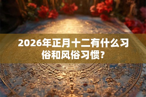 2026年正月十二有什么习俗和风俗习惯? 2026年正月十二有什么习俗和风俗习惯?