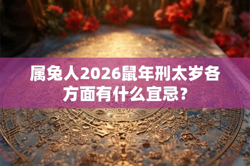 属兔人2026鼠年刑太岁各方面有什么宜忌？