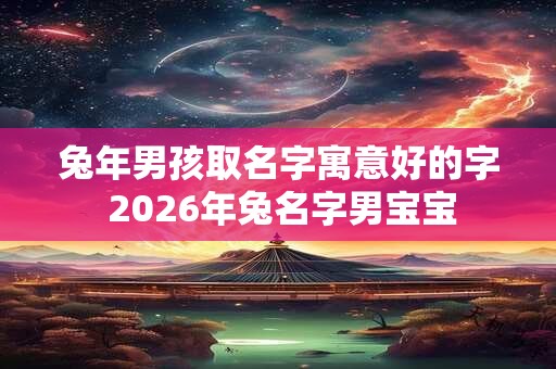 兔年男孩取名字寓意好的字 2026年兔名字男宝宝