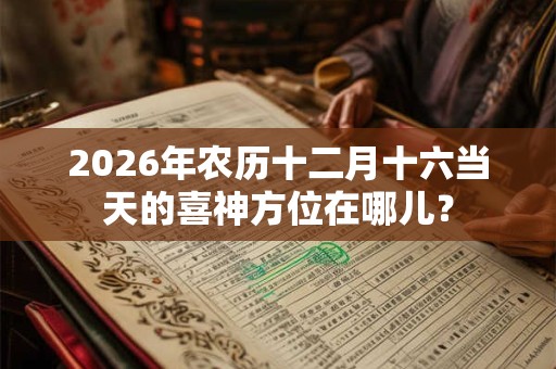 2026年农历十二月十六当天的喜神方位在哪儿？