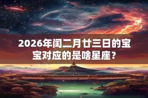 2026年闰二月廿三日的宝宝对应的是啥星座？