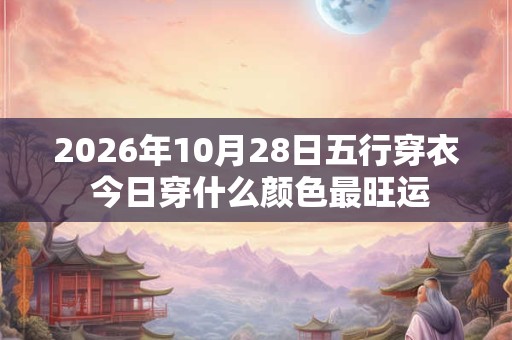 2026年10月28日五行穿衣 今日穿什么颜色最旺运