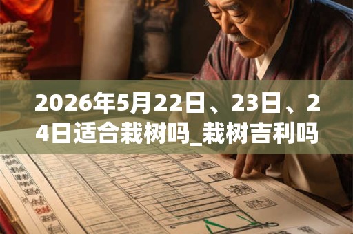 2026年5月22日、23日、24日适合栽树吗_栽树吉利吗