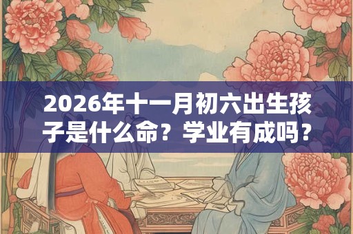 2026年十一月初六出生孩子是什么命？学业有成吗？