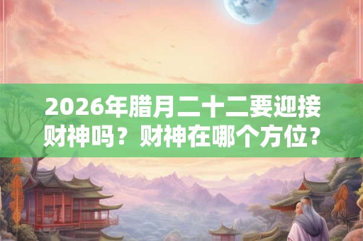 2026年腊月二十二要迎接财神吗？财神在哪个方位？